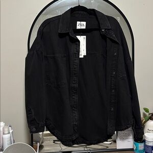 Zara black Button-Up Jacket